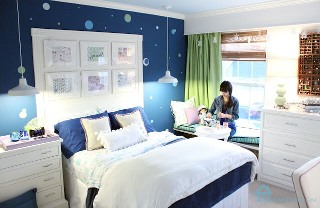 Navy Blue Bedroom for Girls