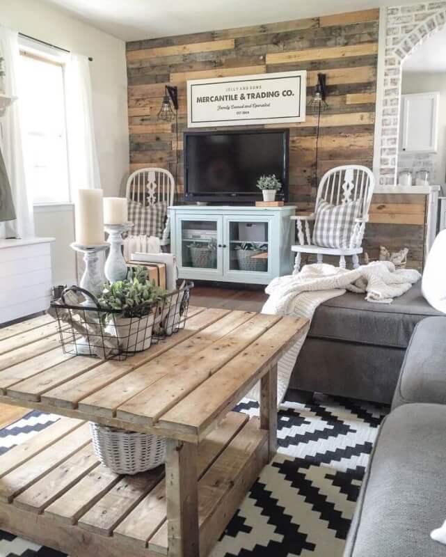 Simple Rustic Living Room